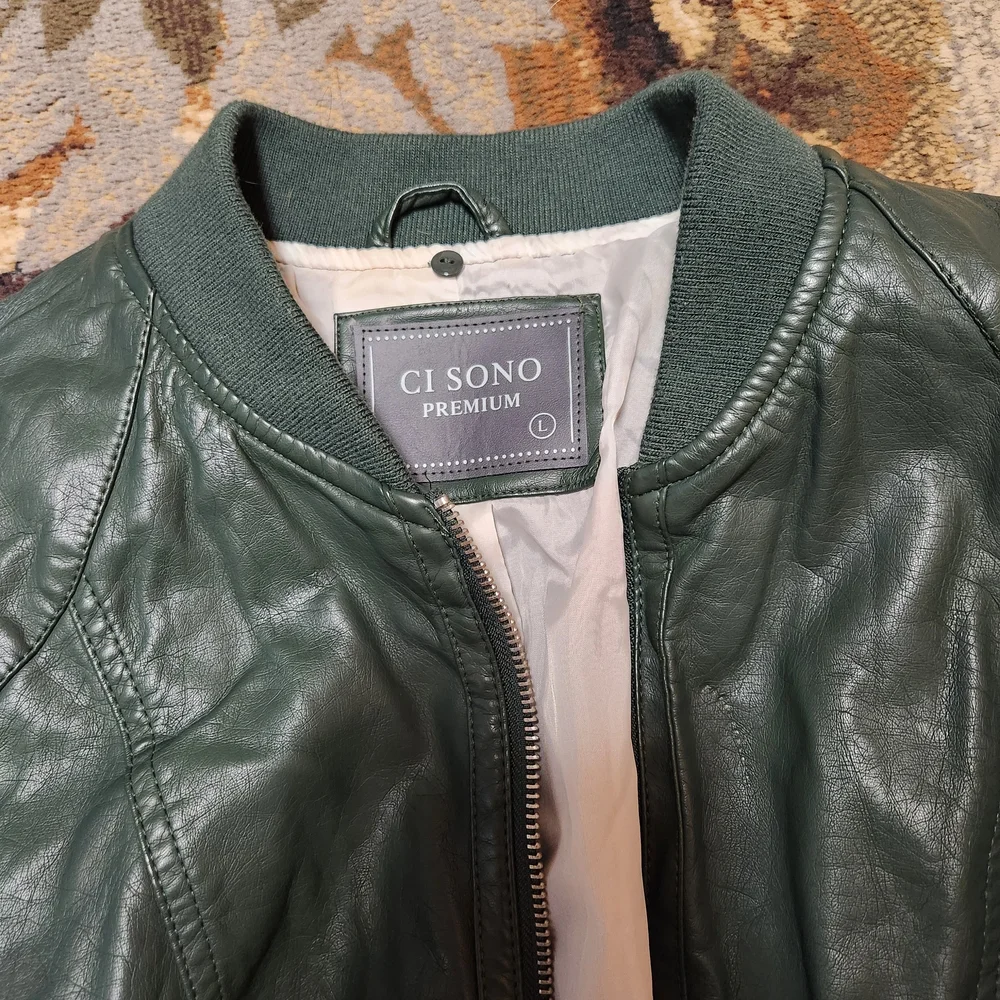 Green Bomber Jacket for Women - Picture 2 of 9